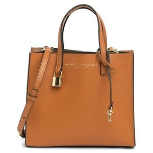 Marc Jacobs Mini Grind Coated Leather Tote Smoked Almond